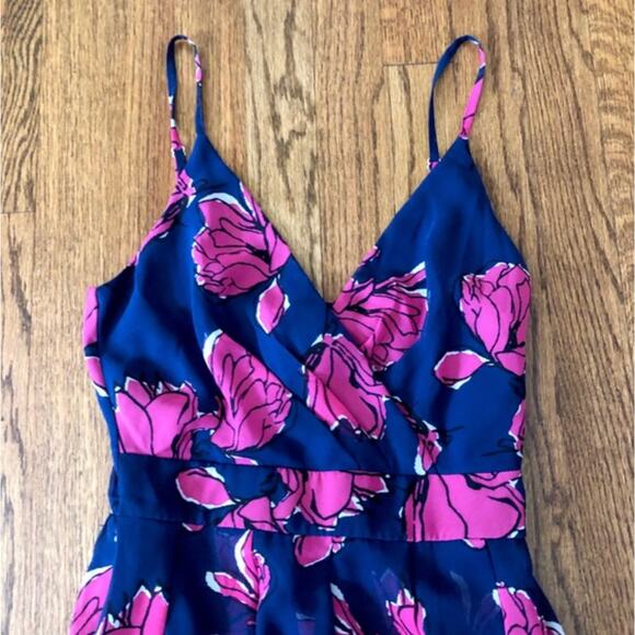 ModCloth Women's Navy and Pink Floral‎ Liza Luxe Dress XL Flattering Maxi Event - Picture 8 of 10